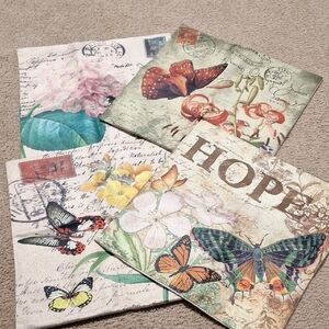 Floral and Butterfly Decorative Pillow Covers